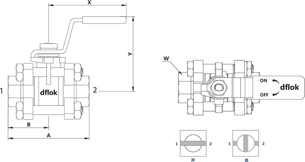 GB1系列低压三片式球阀 GB1系列低压三片式球阀