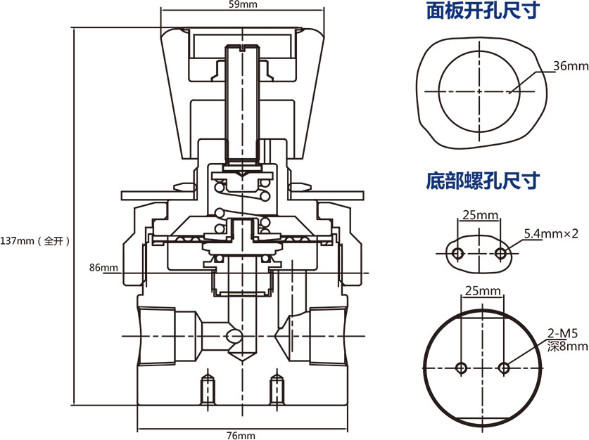 ABPR3系列大流量膜片背压阀外形尺寸 ABPR3系列大流量膜片背压阀外形尺寸